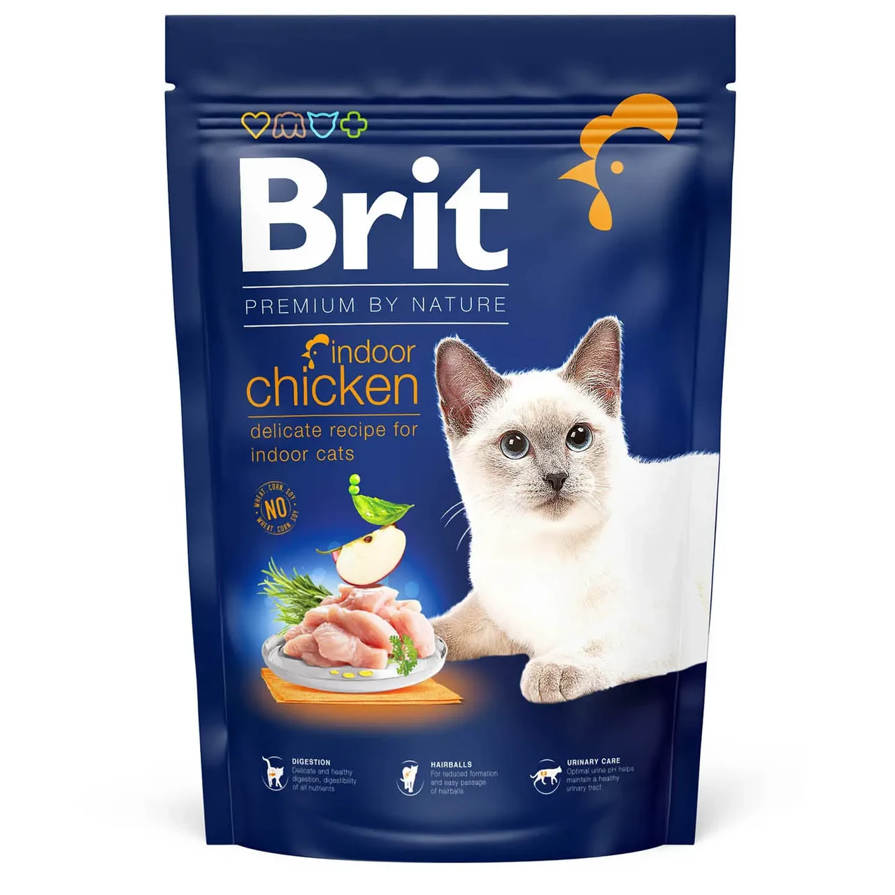 Сухий корм для котів, що живуть у приміщенні Brit Premium by Nature Cat Indoor 1.5 кг (курка)