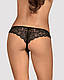 Мереживні танга з доступом Obsessive Contica crothchles thong S/M, чорні  18+, фото 3
