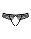 Мереживні танга з доступом Obsessive Contica crothchles thong S/M, чорні  18+, фото 6