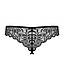 Мереживні танга з доступом Obsessive Contica crothchles thong S/M, чорні  18+, фото 7