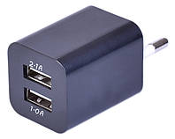 Сетевое зарядное устройство КУБИК 220v/2usb/2Am