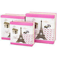 Подарочные коробки квадратной формы "Paris" набор 3 шт. (2 цвета)
