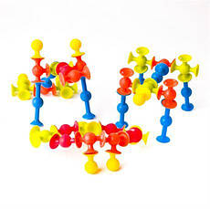 Конструктор на міні-присосках Fat Brain Toys MiniSquigz 75 шт. (F107ML), фото 3