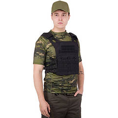 Тактичний жилет плитоноска для бронепластин із системою Molle Zelart Military Rangers 5515 Black