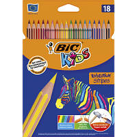 Карандаши цветные Bic Evolution Stripes 18 шт (bc950524) - Топ Продаж!