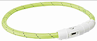 Ошейник Trixie 12700 светящийся с USB XS-S 35 см 7 мм Зеленый