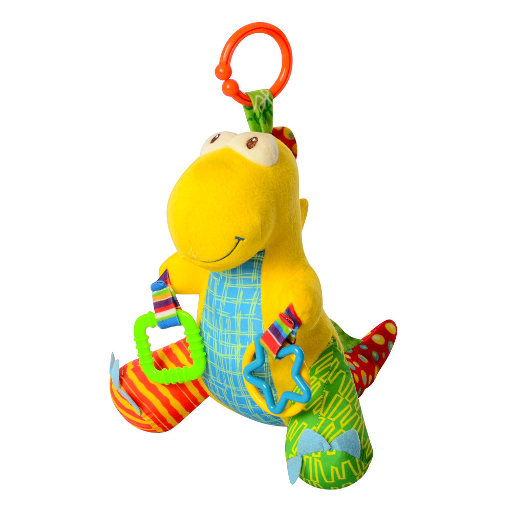 Підвіска шуршалка на ліжечко м'яка іграшка 32 см Динозавр 2 види 81805-81808, фото 1