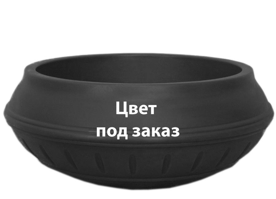 Вазон вуличний ф 600 мм, садово - парковий пластиковий для квітів (Термочаша - подвійні стінки) Будь-який колір