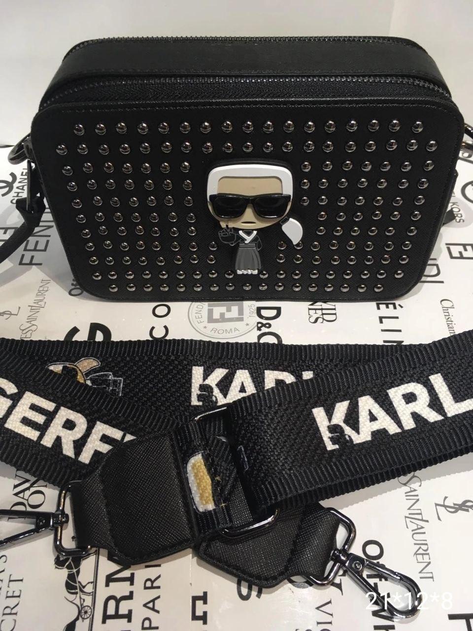 Жіноча сумка Karl Lagerfeld, тканинної ремінь 21*12 см, 930621, фото 1