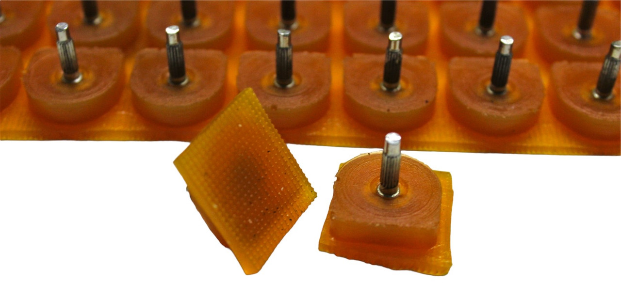 Поліуретанові набійки жіночі зі штирьком Б19 напівкругла беж., фото 1