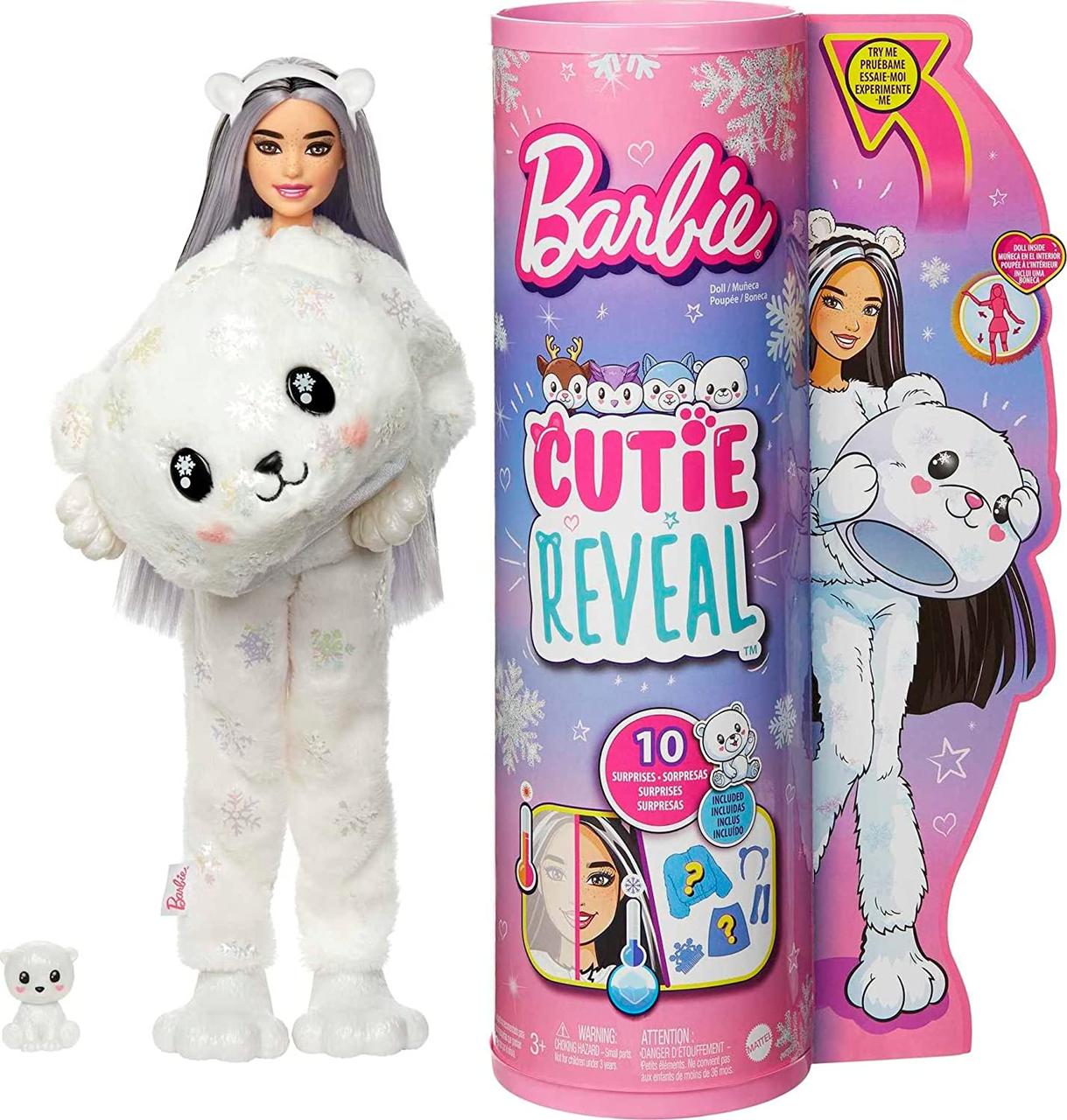 Лялька Барбі Сюрприз у костюмі Полярного ведмедика Barbie Doll Cutie Reveal Polar Bear