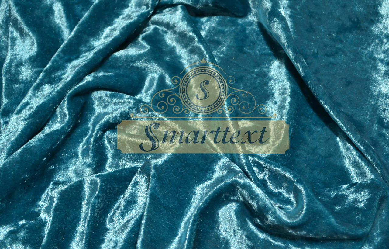 Тканина велюр мармуровий стрейч ізумруд, фото 1