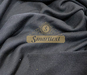 Тканина Тринитка без начісу (Петля діагональ) чорний Туреччина