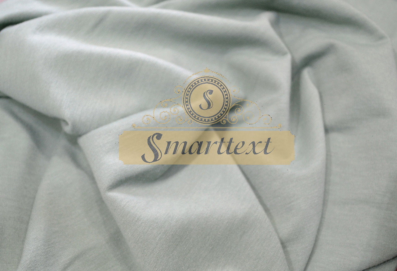 Тканина трикотаж футер двонитка світла фісташка, фото 1