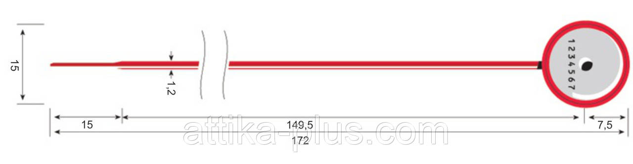 Пломба Вэго, миниатюрный диаметр хвостовика 1,2 мм - фото 5 - id-p805962487