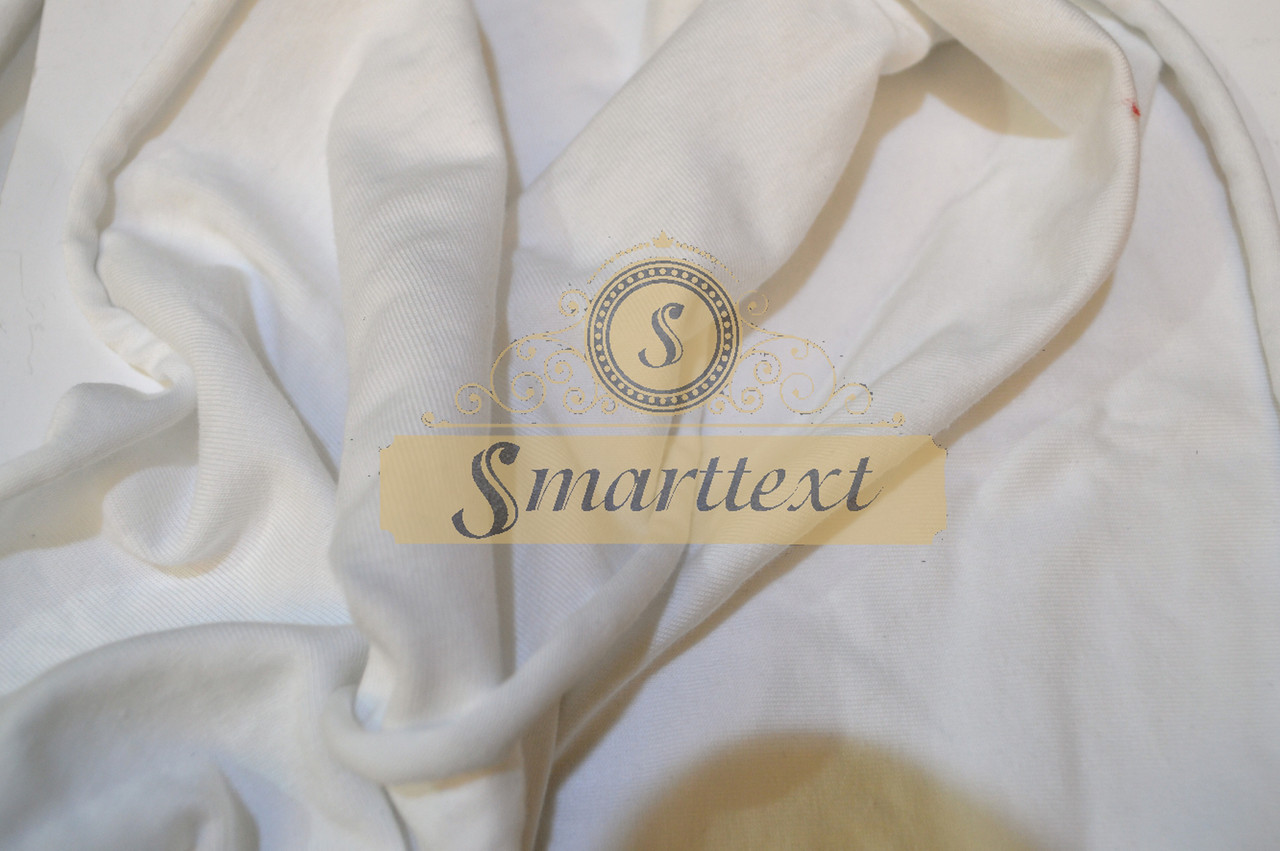 Трикотаж кулір стрейч спів молочний, фото 1