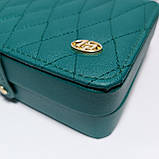 Скринька для прикрас шкірозамінник колір ізумруд, фото 2
