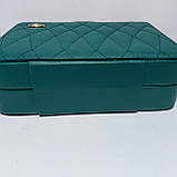 Скринька для прикрас шкірозамінник колір ізумруд, фото 3