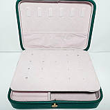 Скринька для прикрас шкірозамінник колір ізумруд, фото 5