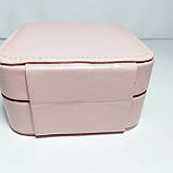 Скринька для прикрас рожева кожзам, фото 3