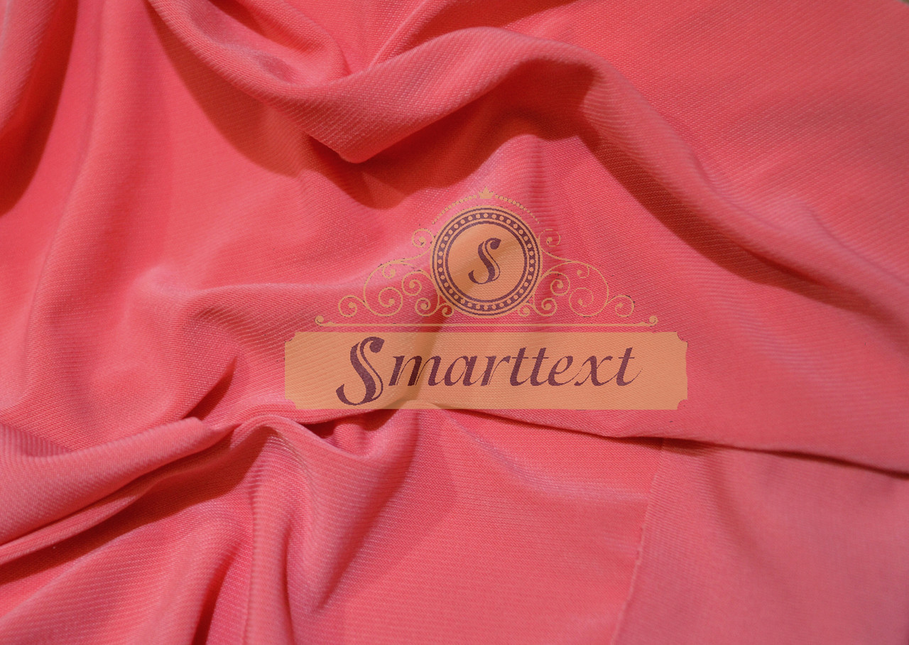 Тканина трикотаж масло однотонний корал, фото 1