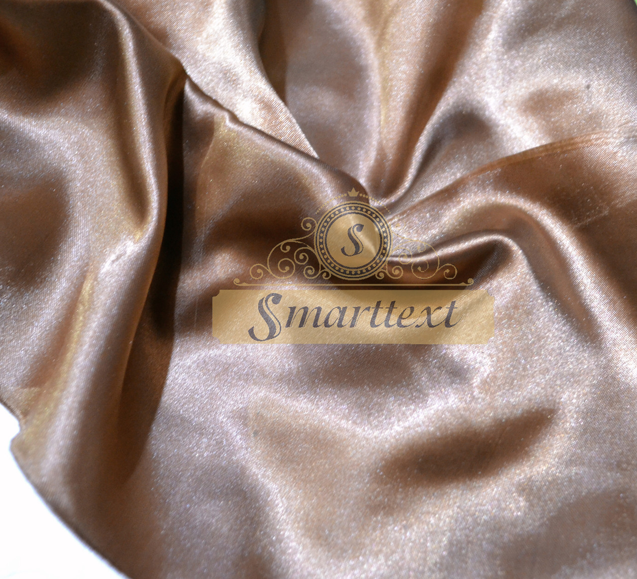 Тканина атлас звичайний кава з молоком, фото 1