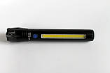 Потужний ручний ліхтарик BL-C63 акумуляторний з бічним підсвічуванням фонарик, фото 2