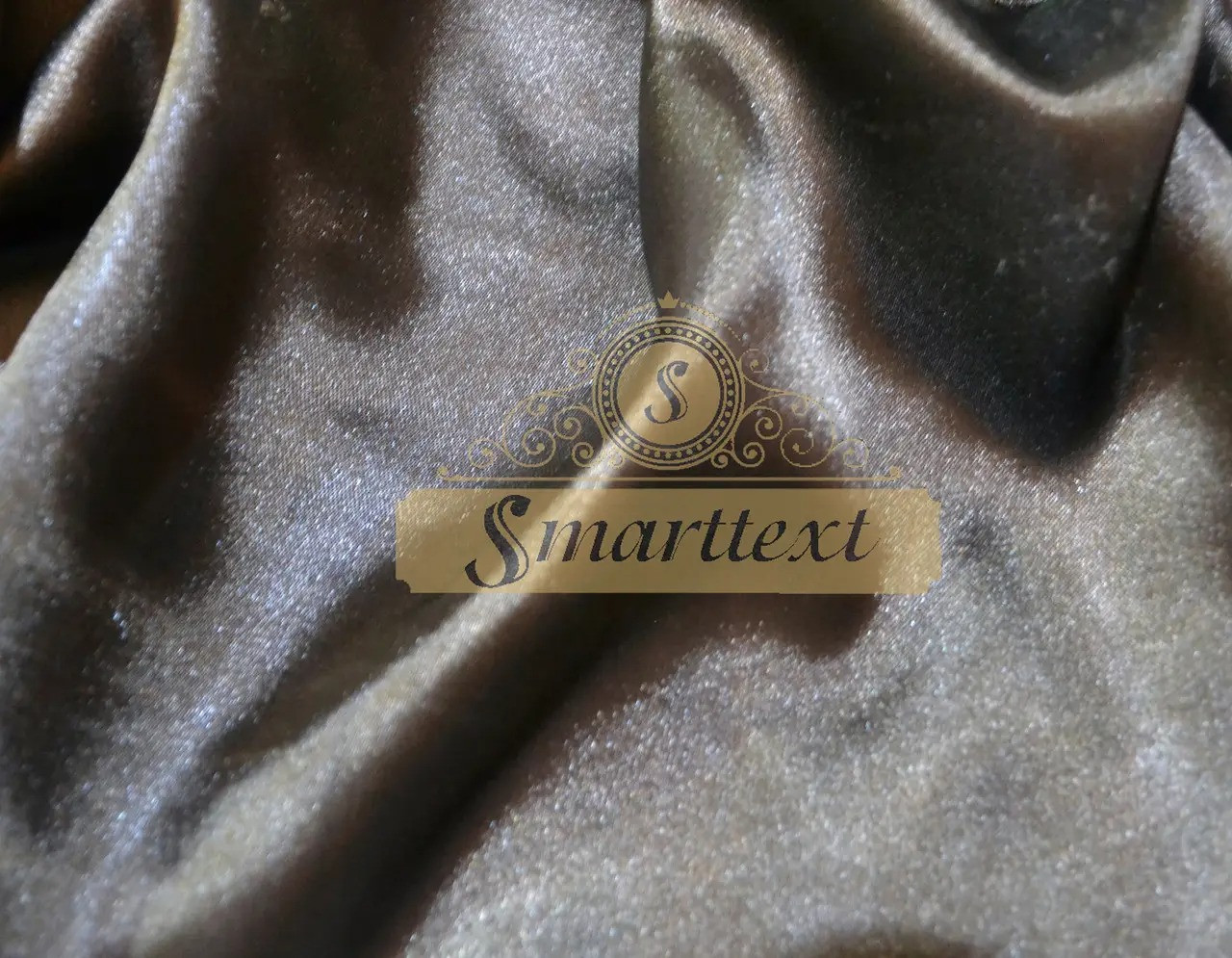 Тканина атлас звичайний чорний, фото 1