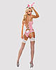 Еротичний костюм зайчика Obsessive Bunny suit 4 pcs costume pink L/XL, рожевий, топ з підв’язками, т Bomba💣, фото 5