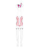 Еротичний костюм зайчика Obsessive Bunny suit 4 pcs costume pink L/XL, рожевий, топ з підв’язками, т Bomba💣, фото 6