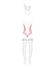 Еротичний костюм зайчика Obsessive Bunny suit 4 pcs costume pink L/XL, рожевий, топ з підв’язками, т Bomba💣, фото 7