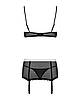Еротичний костюм покоївки Obsessive Maidme set 5pcs L/XL, бюстгальтер, пояс з фартухом, панчохи, стр Bomba💣, фото 7