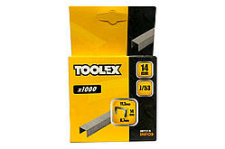 Скоба Toolex 14 x 0.7 x 11.3мм (1000шт) (88T314)