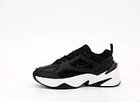 Кросівки чоловічі чорні із білим Nike M2K Tekno. Кросівки жіночі чорно-білі Найк М2К Весна осінь, фото 4