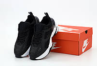 Кросівки чоловічі чорні із білим Nike M2K Tekno. Кросівки жіночі чорно-білі Найк М2К Весна осінь, фото 5