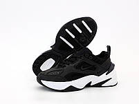 Кросівки чоловічі чорні із білим Nike M2K Tekno. Кросівки жіночі чорно-білі Найк М2К Весна осінь, фото 7