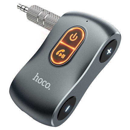 Аудіоадаптер, Bluetooth-ресивер універсальний HOCO Tour E73, сірий, фото 1