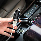 Адаптер автомобільний HOCO Leading Z44 USB, Type-C, 3A, 20W, QC, PD, чорний, фото 6