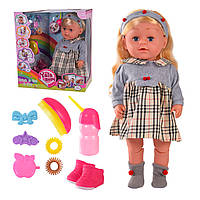 Кукла функциональная BLS003C, пьет-писяет, бутылочка, расческа, ботиночки