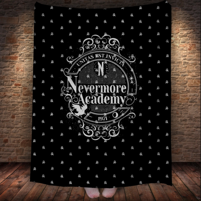 Плед з 3D принтом Академія Неверморт Вензді Аддамс, Венздей Аддамс (Wednesday Addams) 150х200 см., фото 1