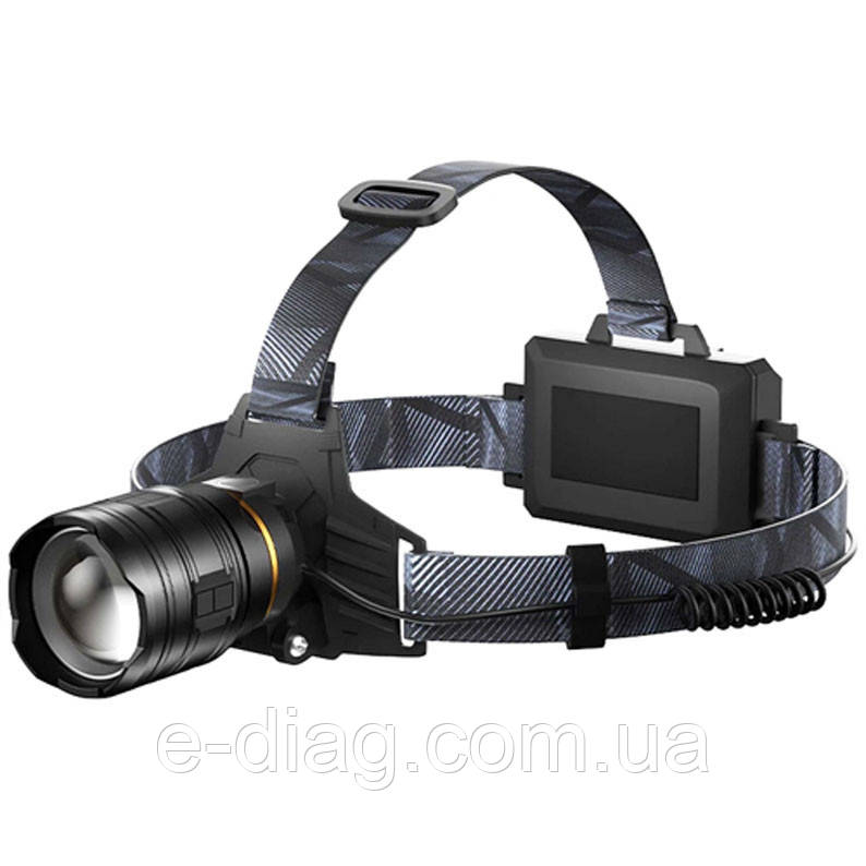 Налобний ліхтар Bailong BL-8076-2-GT100 (ЗУ USB-Micro, 2х18650, zoom)