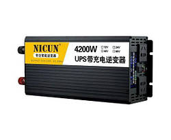 Інвертор перетворювач напруги Nicun SFX24-220 4200W DC 24V - AC 220V з функцією заряджання акумулятора