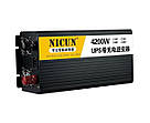 Інвертор перетворювач напруги Nicun SFX24-220 4200W DC 24V - AC 220V з функцією заряджання акумулятора, фото 3