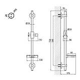 Стійка універсальна Qtap Sprha 700 мм округла з полицею QT003 Chrome Baumar - Завжди Вчасно, фото 2