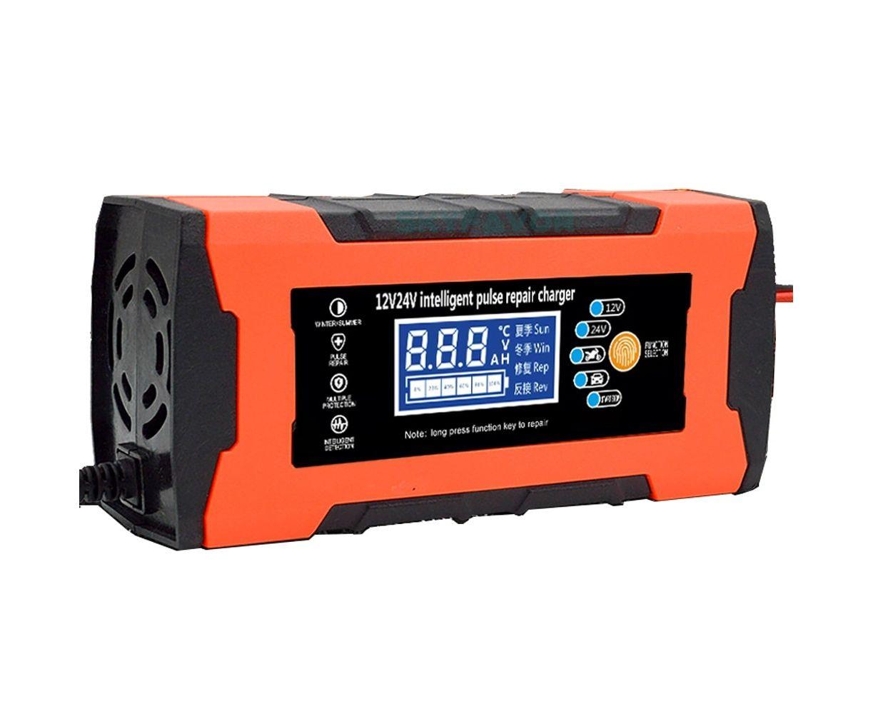 Розумний зарядний пристрій 12V/ 24V 10A 120W для гелевих, кислотних, AGM акумуляторів, фото 1