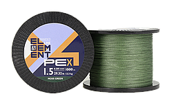 Шнур Zeox Element PE X4 1000 м Moss Green