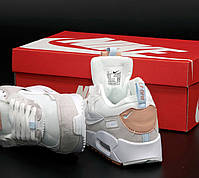 Кросівки жіночі весна літо білі з бежевим Nike Air Max 90 White. Взуття жіноче біле Найк Аїр Макс 90 Вайт, фото 9