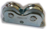 Ролик для розсувних воріт металевий подвійний D=70 170 мм під угол трубу / Ролики для відкатних воріт (шт)