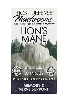 Fungi Perfecti Host Defense Lions Mane ежевик гребенчатый, поддержка ...