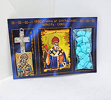 Набір з хреста, ладану та подушечки Св. Спиридона (Греція)